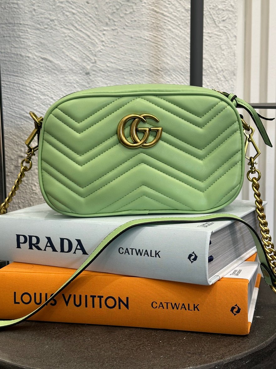 Gucci Maramont Leather Crossbody Bag, Green photo 2