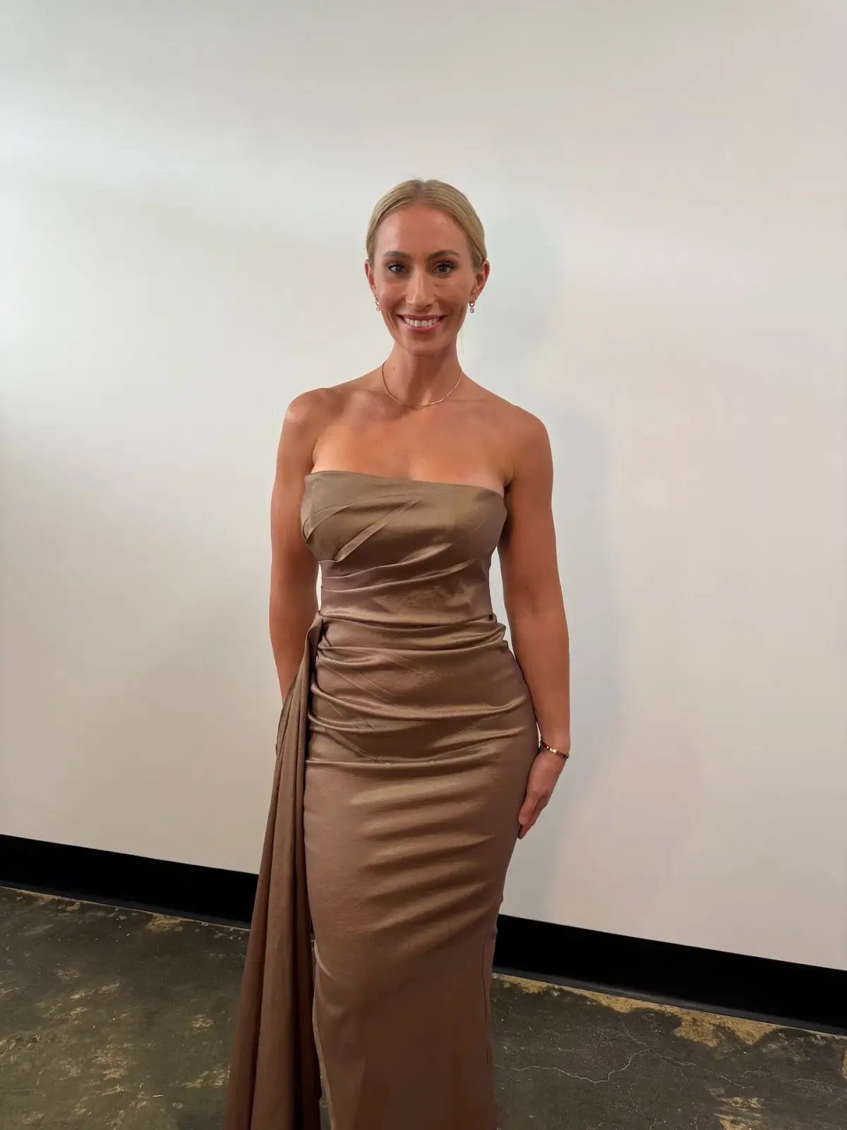 Elle Zeitoune Paulina Maxi Dress Cocoa Size 12 photo 4