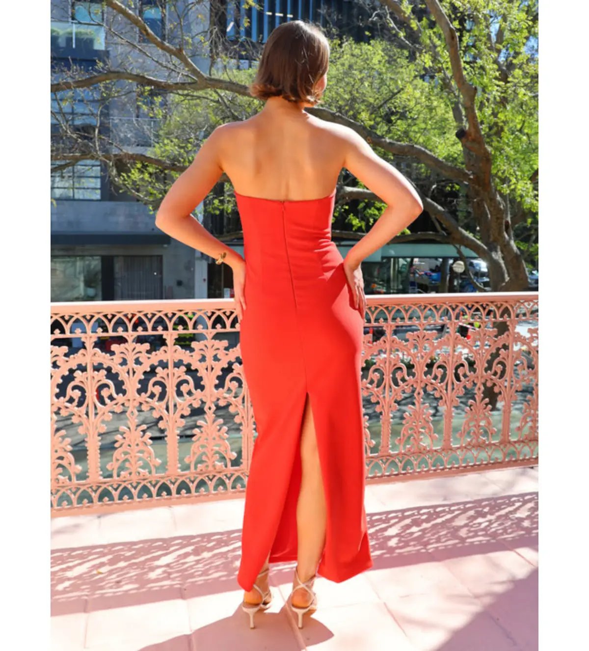 By Nicola Naomi Dress Cherry Size 8 photo 2
