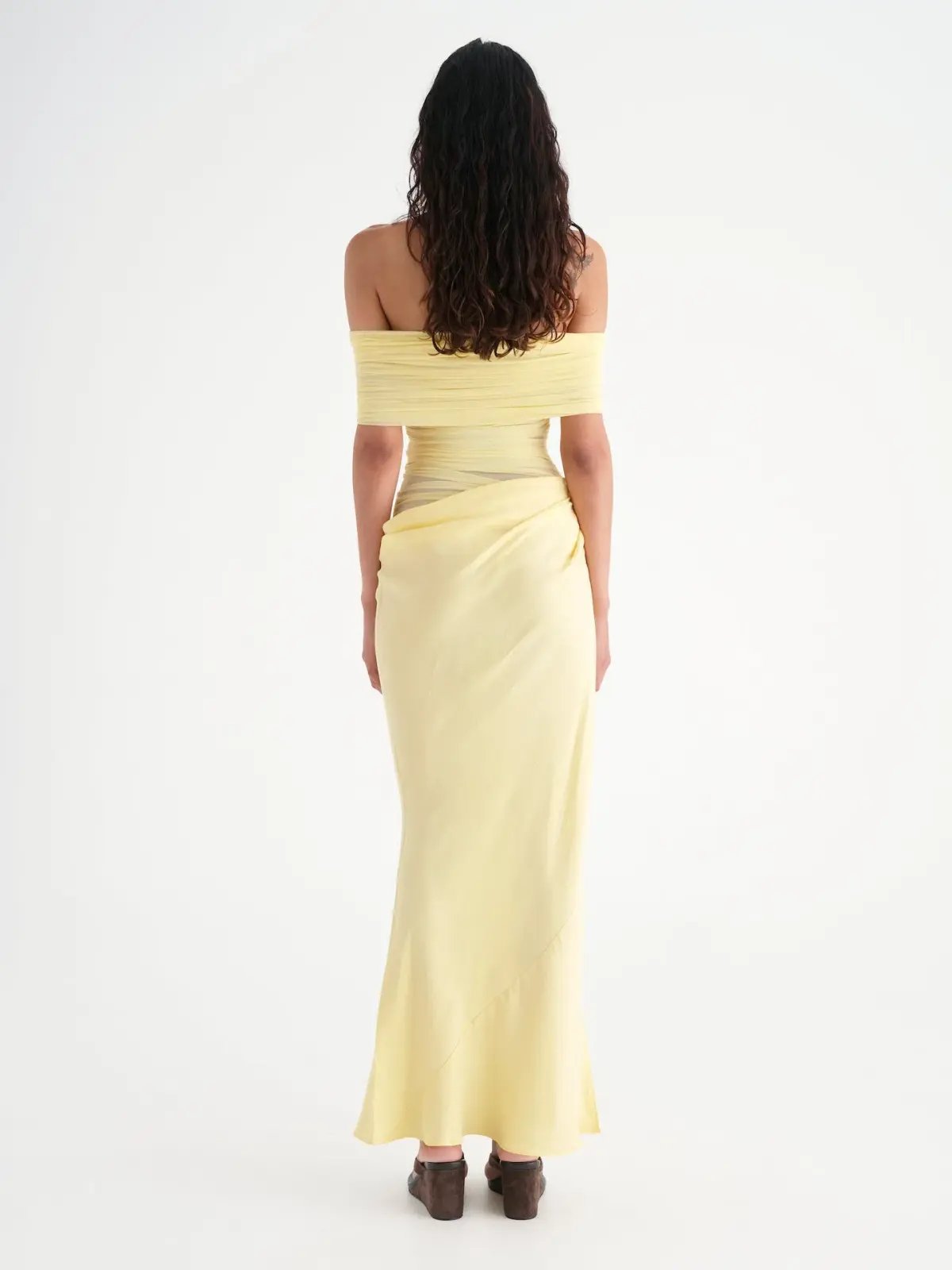 Benni Nico Off-Shoulder Maxi Dress in Butter Size XS / AU 6 photo 2