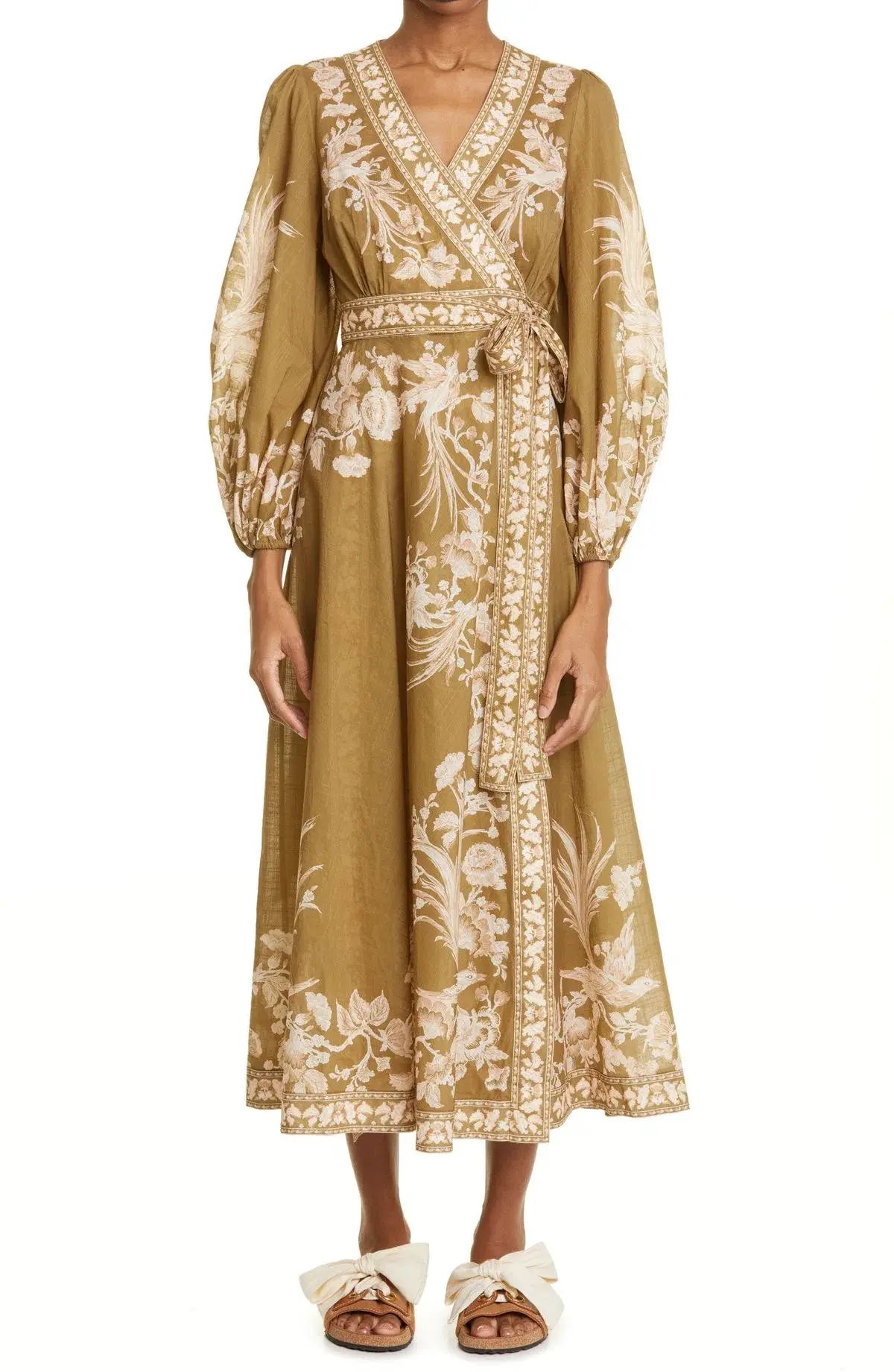 Zimmermann Anneke wrap midi dress size 4 / aus 16 photo 3