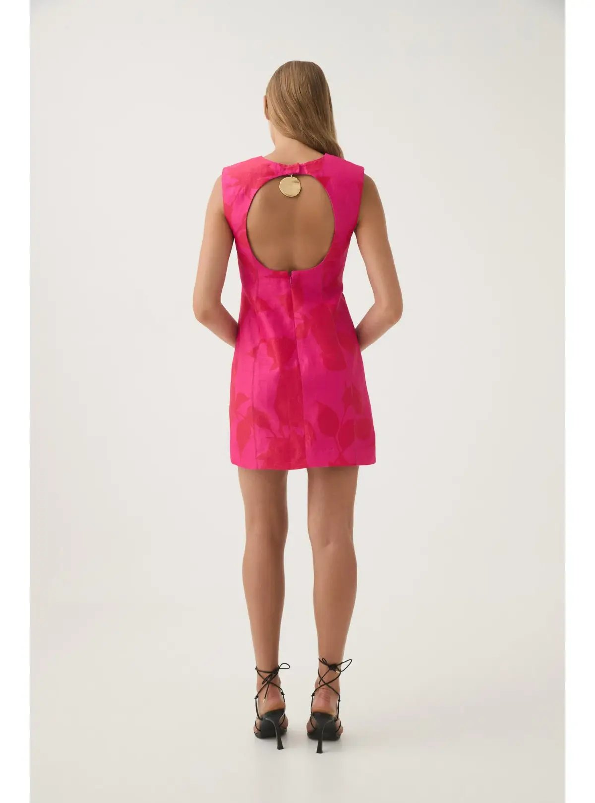 Aje Cove Pendant Mini Dress Florescent Rose Size AU 8 photo 3