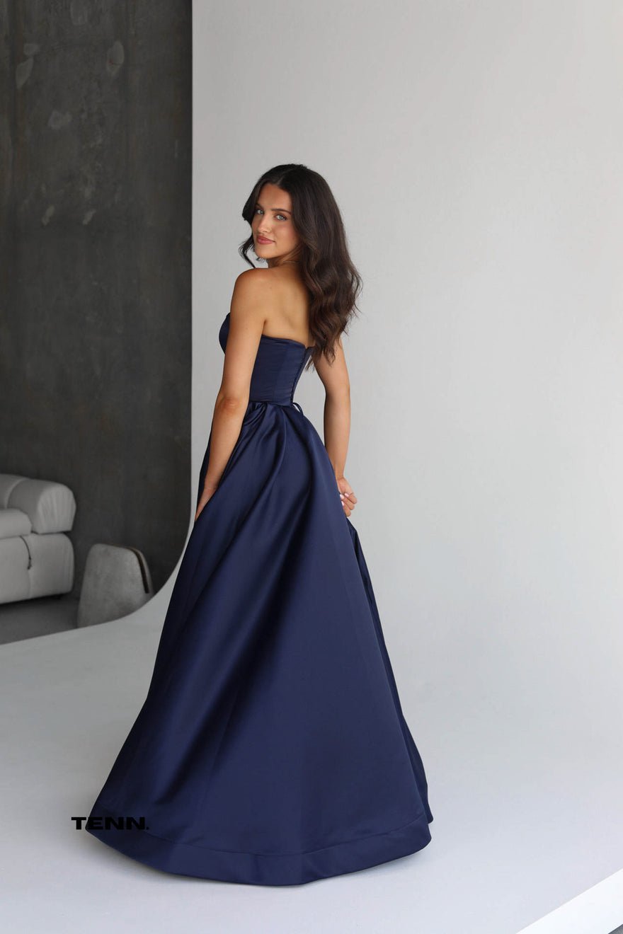 Lia Stublla Rosa Gown - Navy photo 3