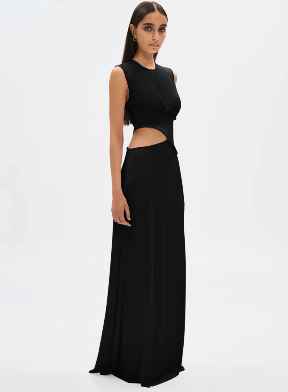 MISHA The Sierra Cupro Dress Black Size 6 photo 2