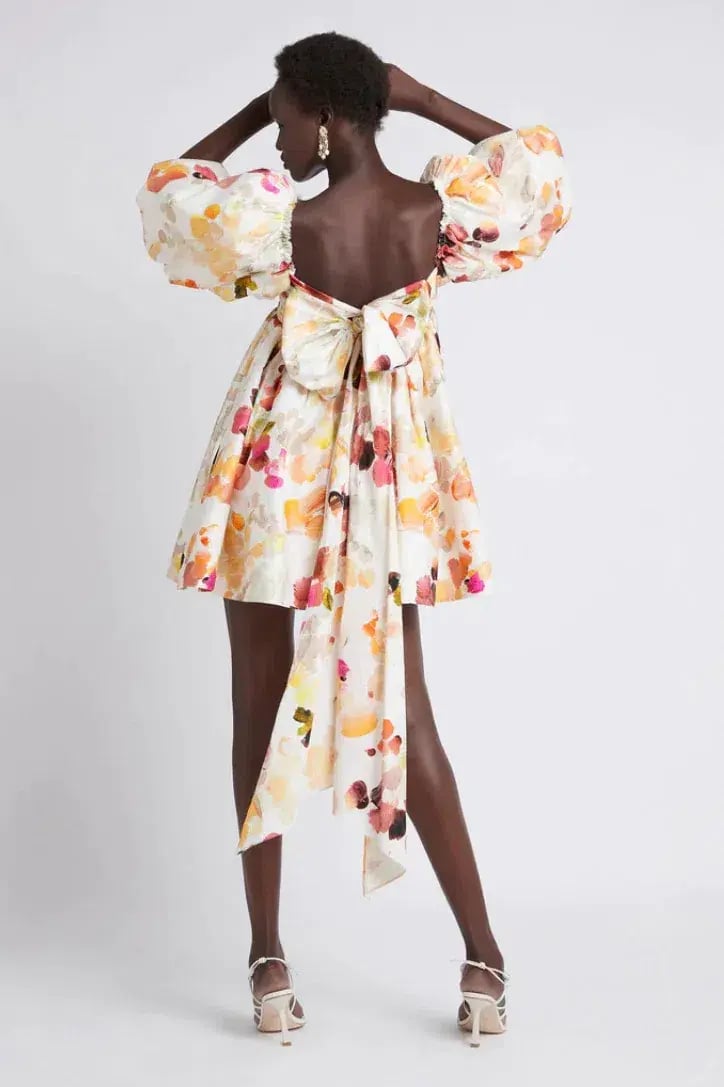 Aje Dassia Puff Sleeve Mini Dress in Floral - Size 8 photo 5