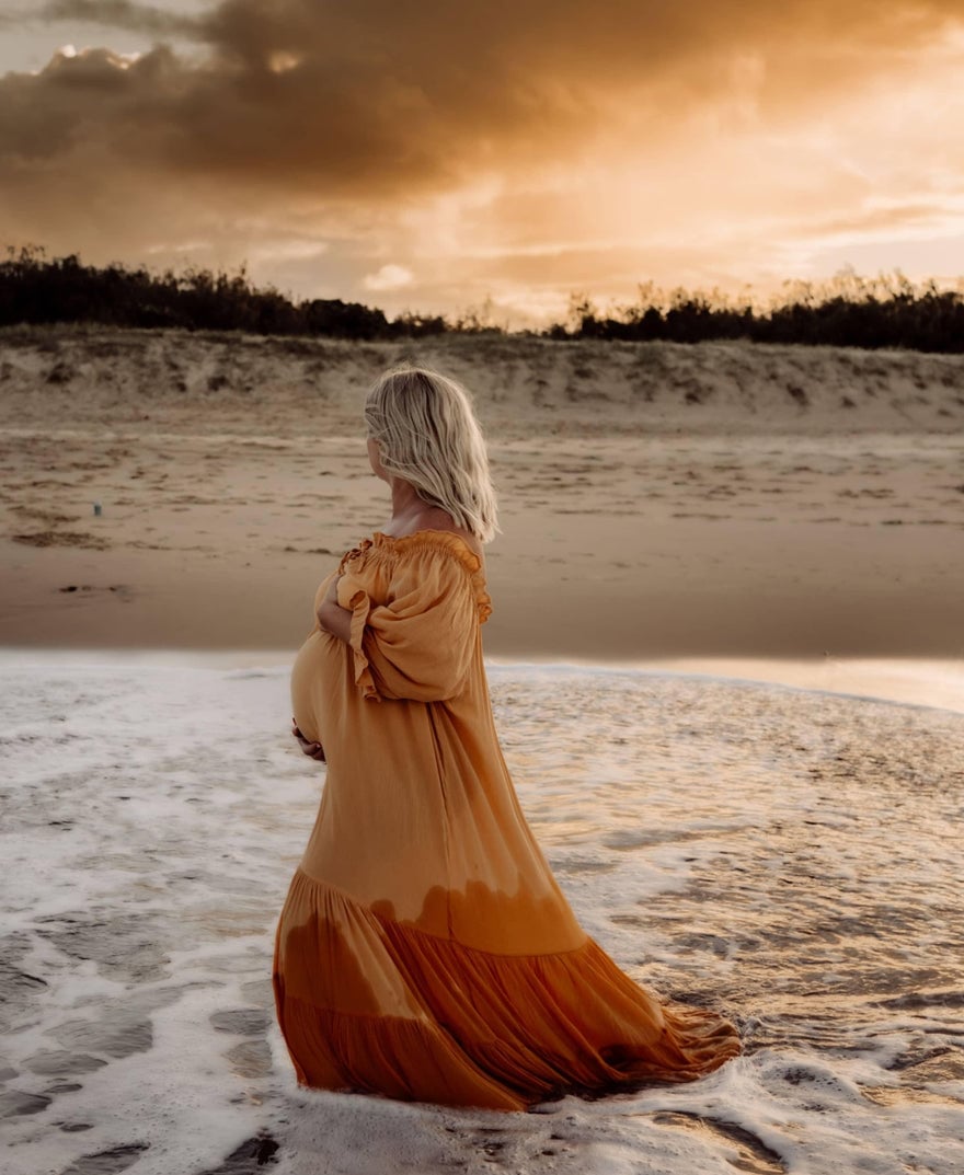 Hazel & Folk Emmaline Maxi Gown - Toasted Peach photo 4