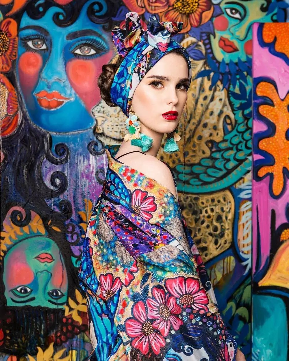 Sarah Hickey Art Silk Kimono Almost One Of A Kind Size 18 photo 2