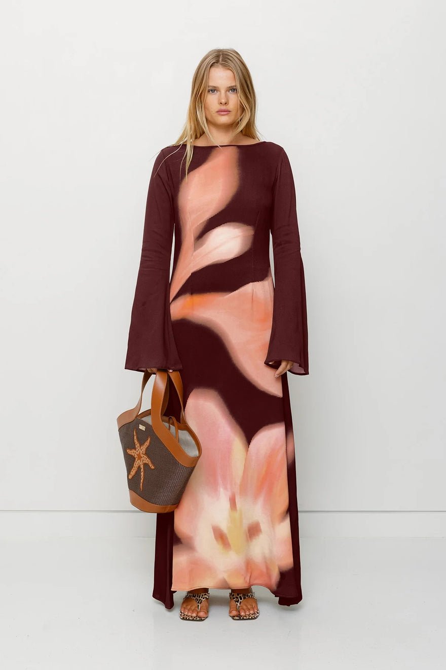 The Wolf Gang Leona Maxi Dress - Cocoa Flower photo 2