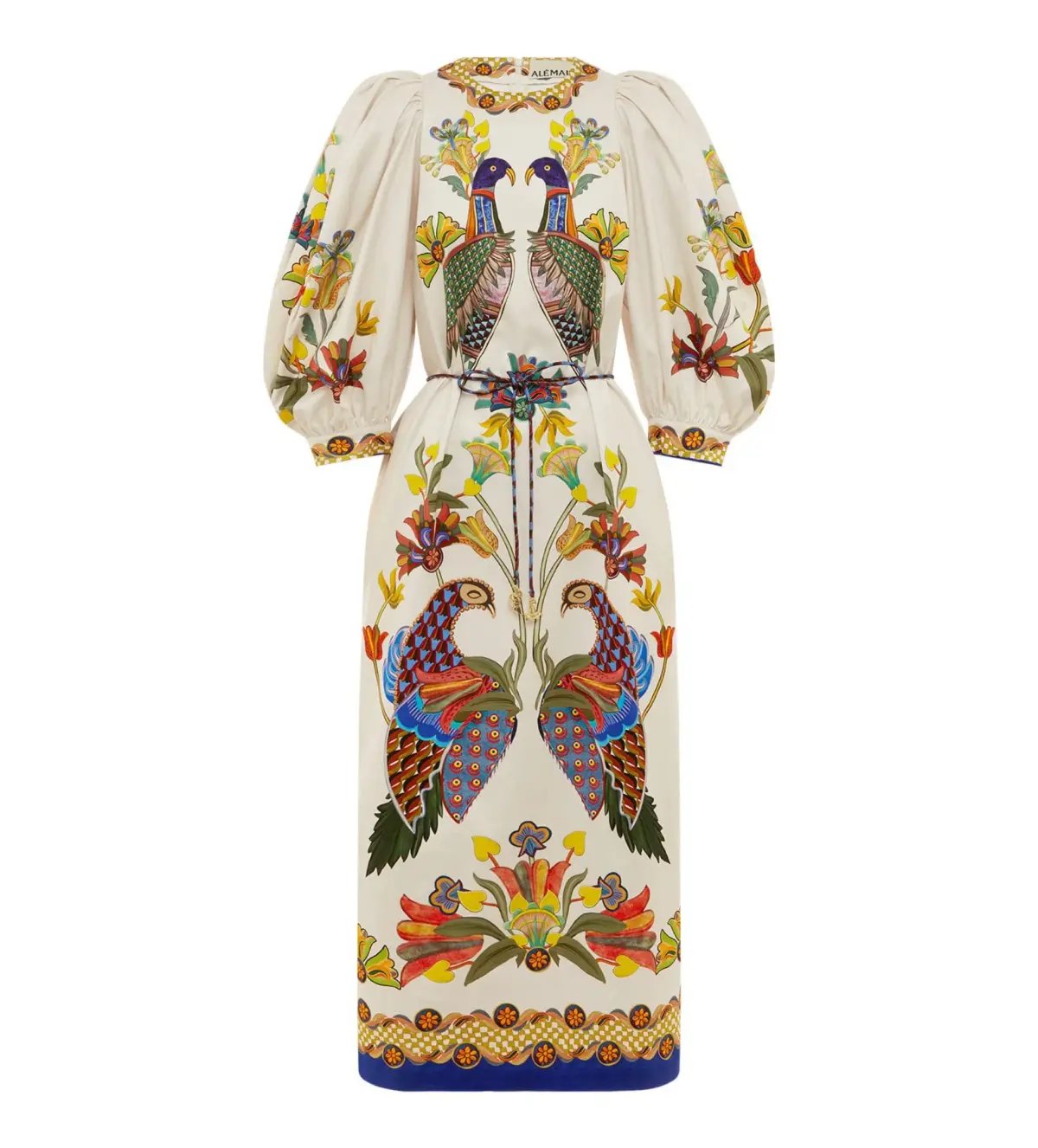 Alemais Effie Puff Sleeve Midi Dress Multi Size AU 14 photo 3