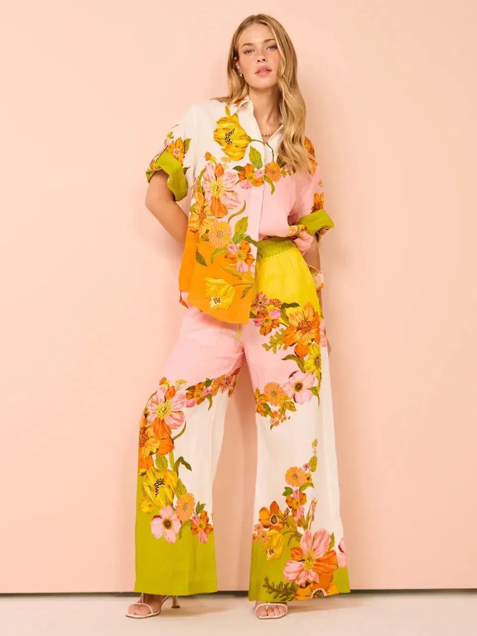 ALEMAIS Silas Shirt & Pant Set Floral Multi Size 10 photo 7