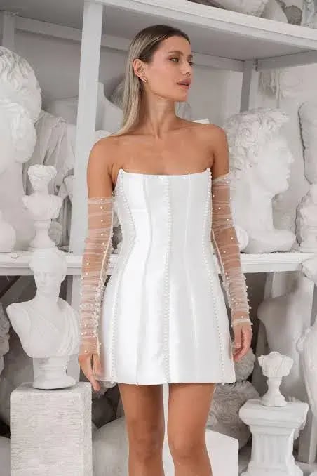 Eliya The Label Kayla Dress White Size 10 photo 4