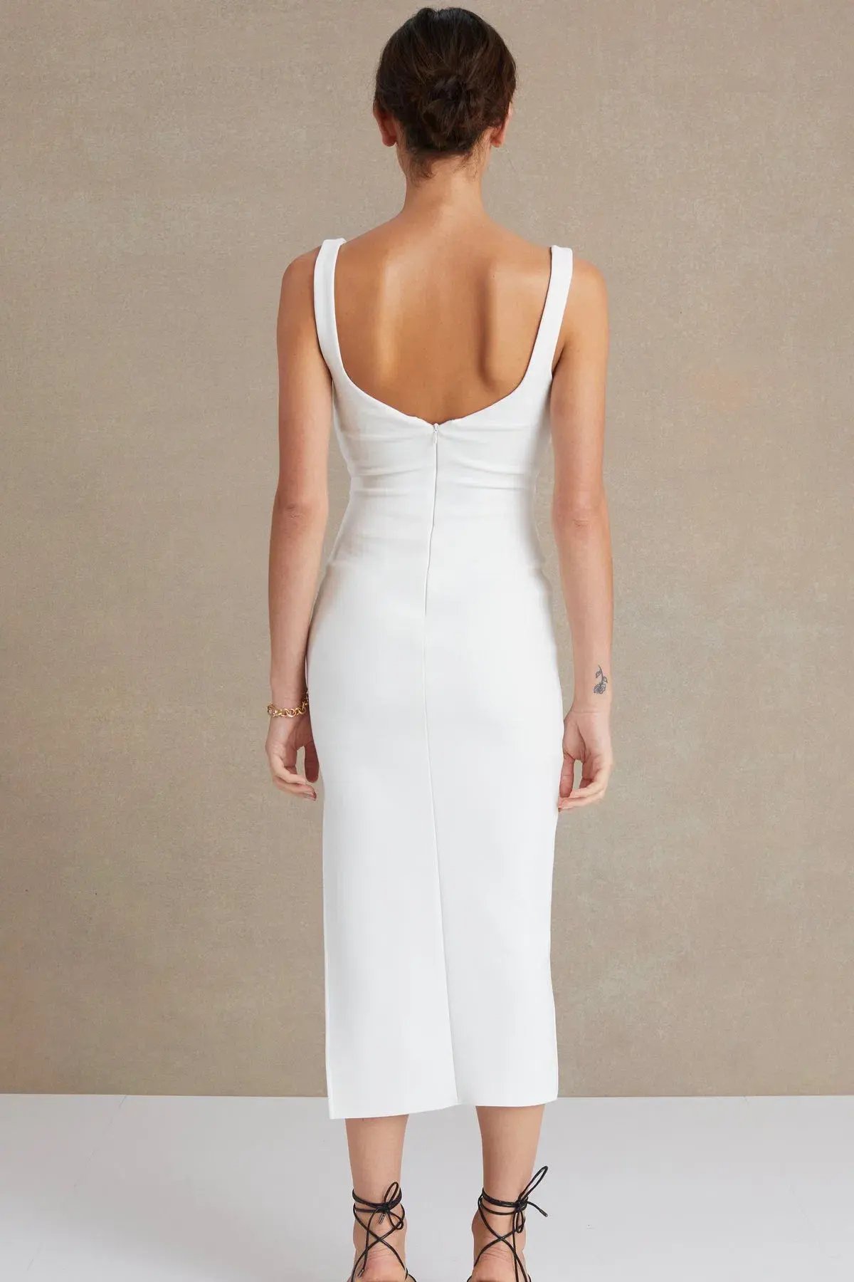 Bec & Bridge Joelle Midi Dress Ivory Size AU 10 photo 2