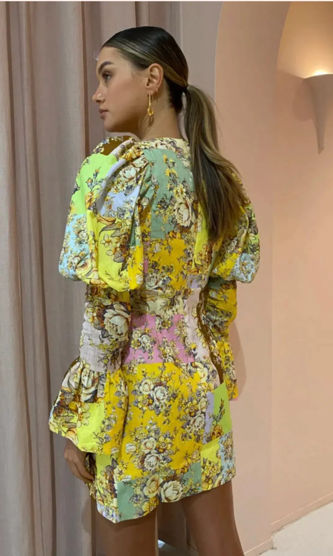 Alemais Matilde Puff Sleeve Mini Dress In Multi 12 photo 4
