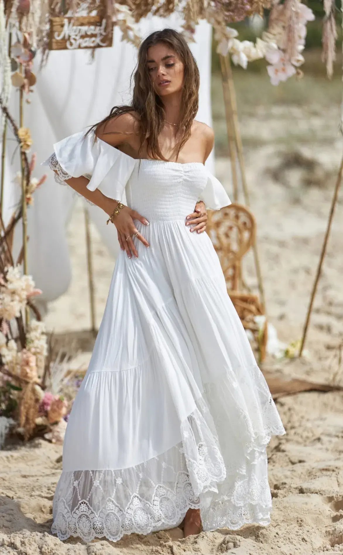 Coven & Co Folklore Gown Natural White Size M photo 7