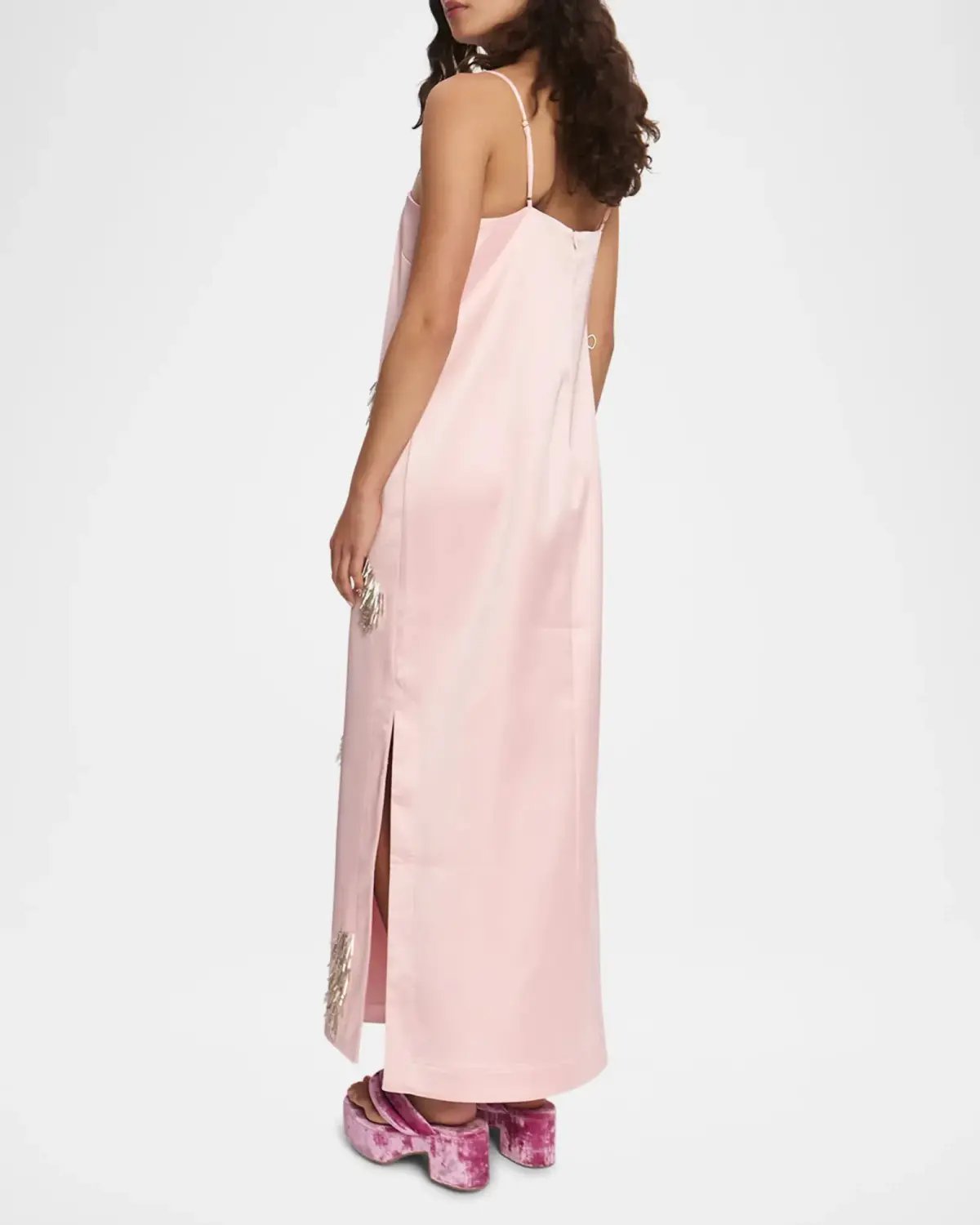 ALEMAIS Cindy Embellished Slip Dress Pink 8 photo 13
