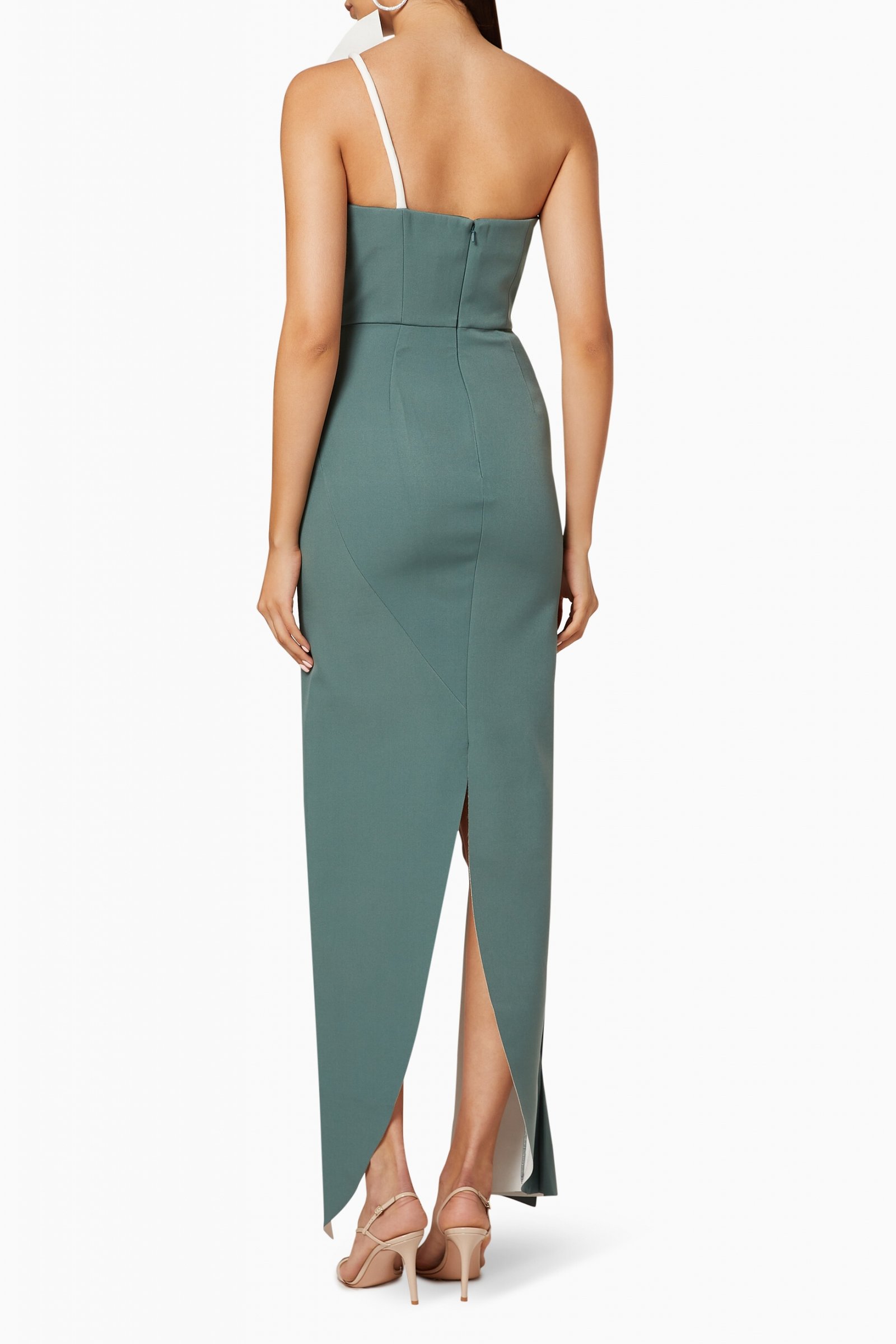Rachel Gilbert Carmine Asymmetrical Gown photo 3