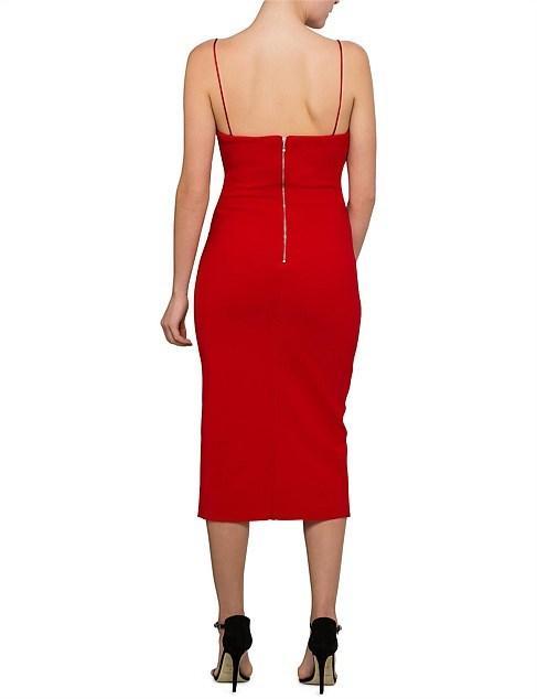 Bec & Bridge Tasha Midi Dress Red Size 8 photo 3