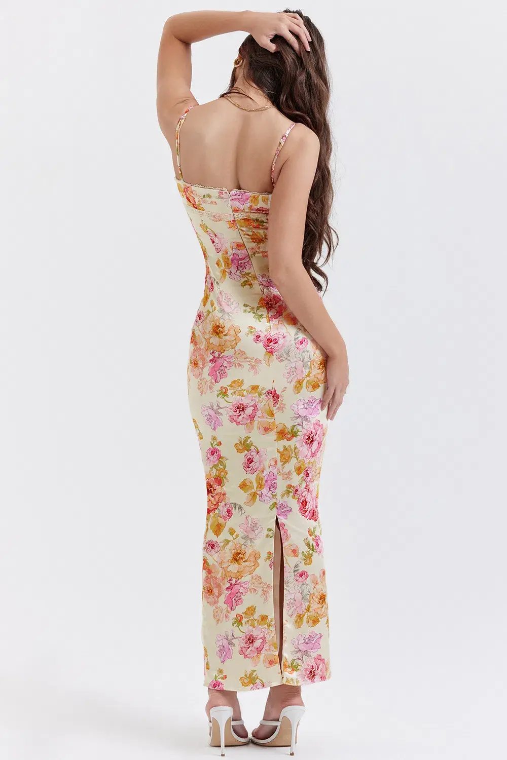 House of CB Josefina Maxi Dress Ivory Floral Size M / AU 10 photo 4