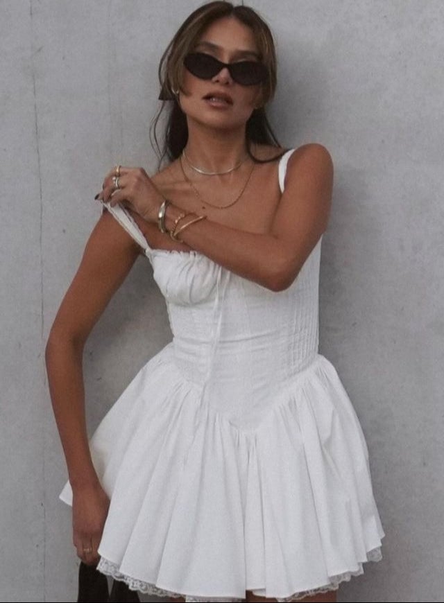House of CB Pietra White Corset Dress photo 4