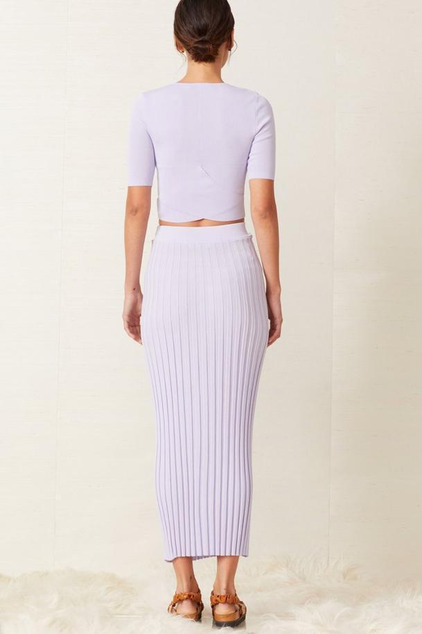 Bec & Bridge Eden Top & Midi Skirt Set Lilac Size 6 photo 5