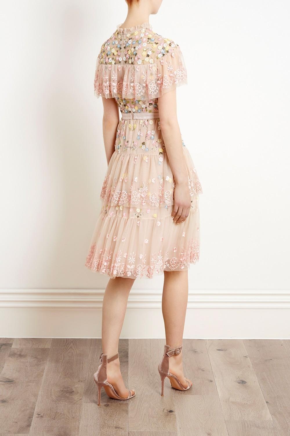 Needle and Thread Pink Tiered Anglais Dress size 8 photo 4