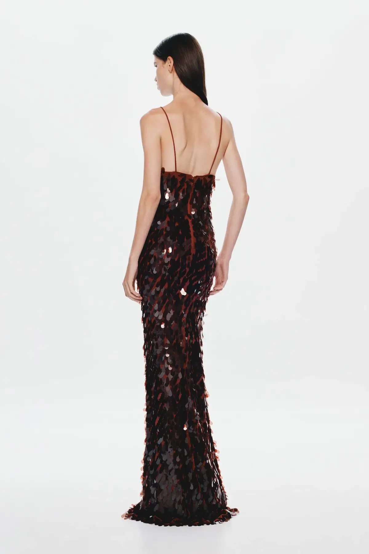 Misha Sapphire Sequin Maxi Dress in Fig Size 8 photo 2