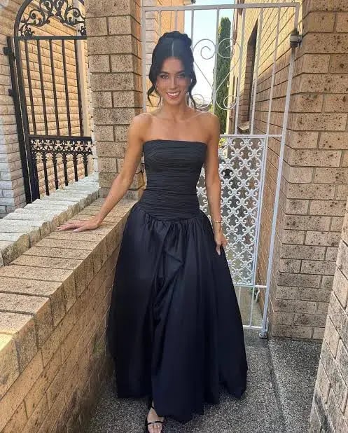 Aje Violette Bubble Hem Maxi Dress Black Size AU 10 photo 4