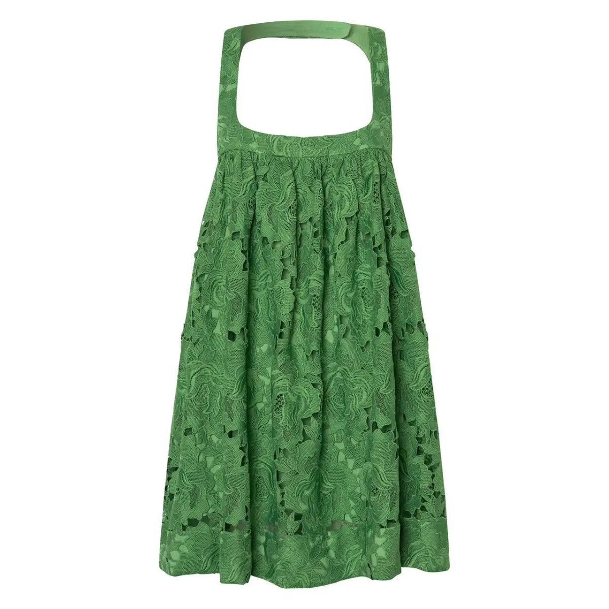 Oroton Lace Sun Dress in Garden Green Size 6 photo 4