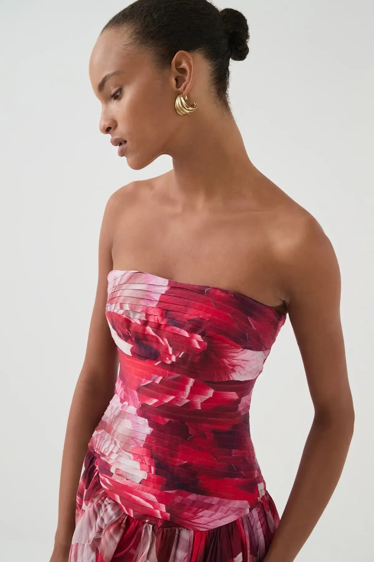 Aje Flora Gown Prismatic Floral Red Size AU 10/M photo 6