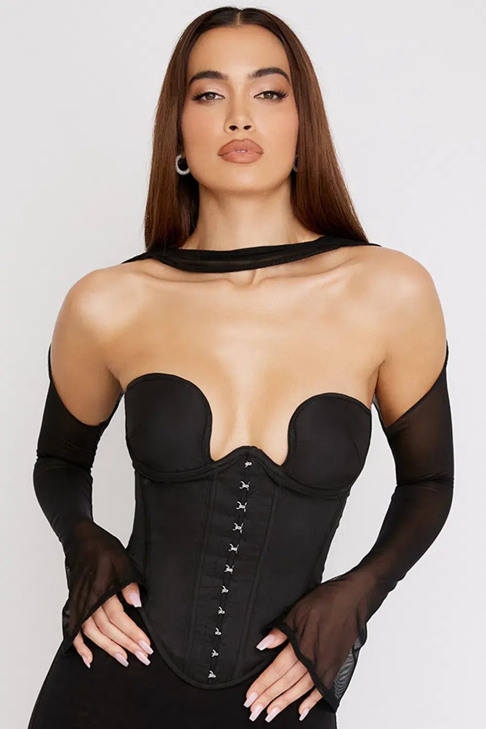 House of CB Mina Structured Corset Black Size S / Au 8 photo 5
