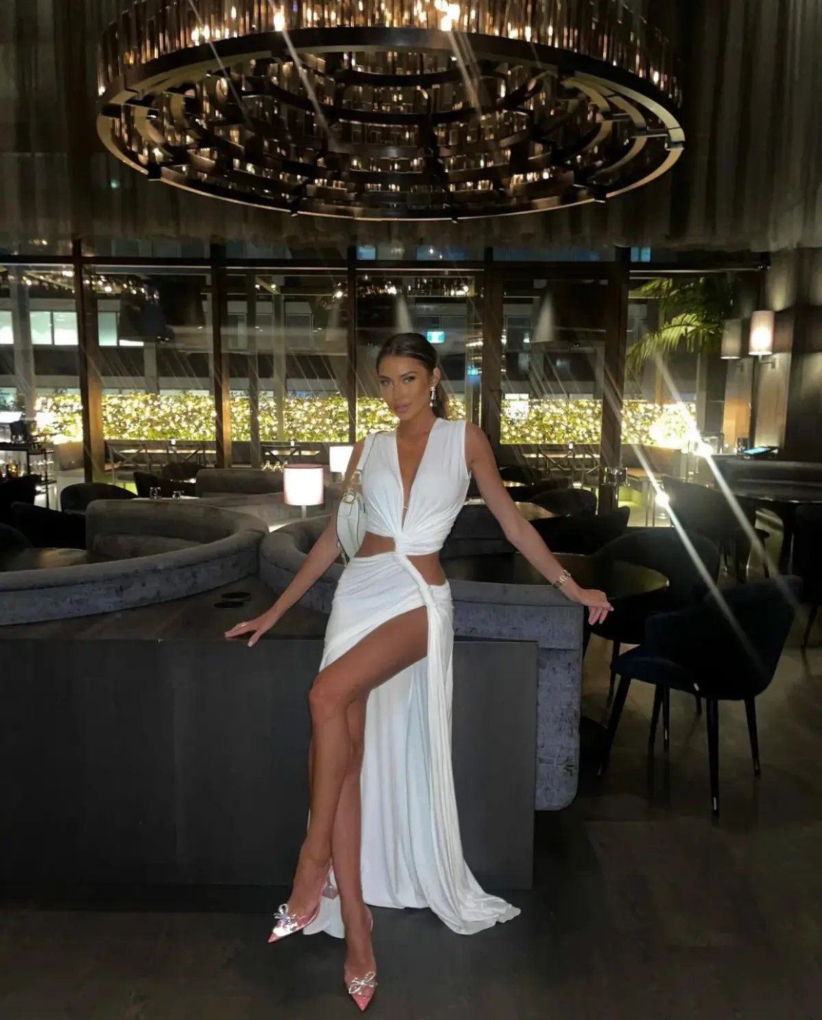 Sid Neigum Triple Loop Dress White Size AU 6 photo 2