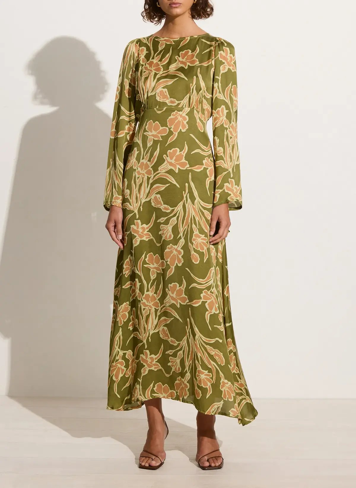 Faithfull Da Cova Maxi Green Floral Size 8 photo 3