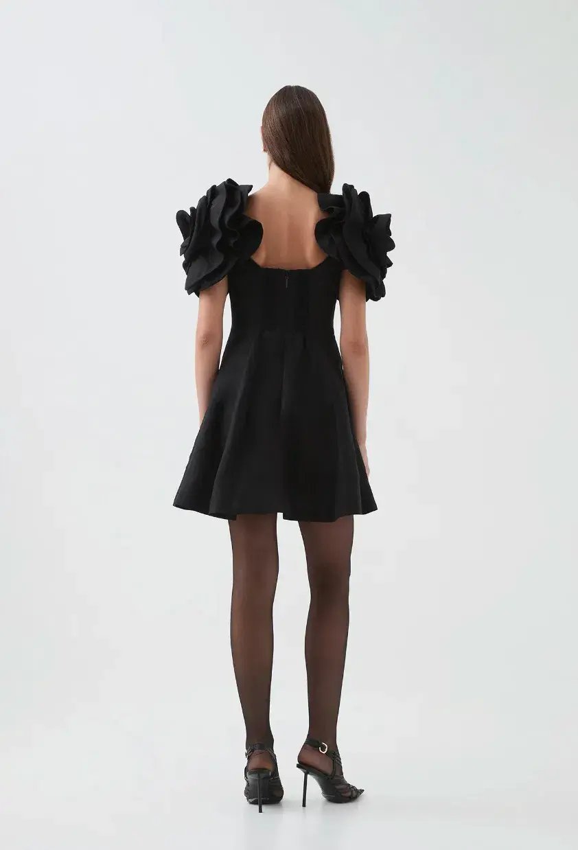 Aje Twyla Mini Dress in Black Size AU 8 photo 6