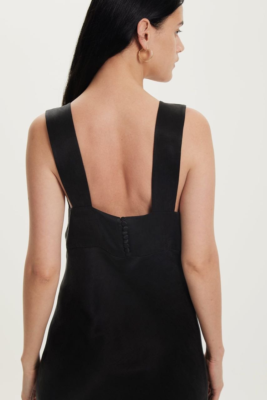 THIRD FORM MAGNETIC CAMISOLE BIAS SLIP DRESS - BLACK photo 4