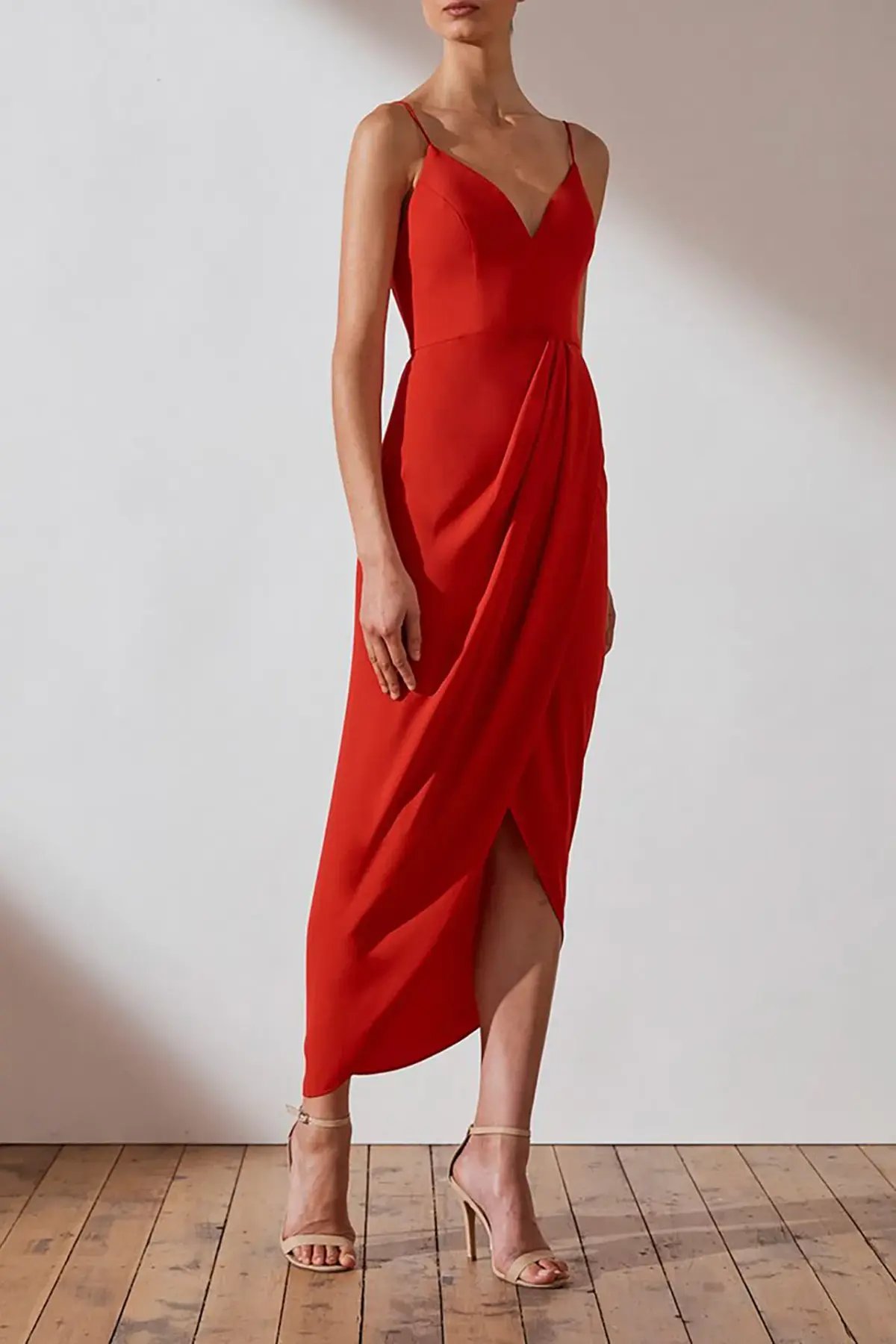 Shona Joy Core Cocktail Dress Red Size 10 photo 2