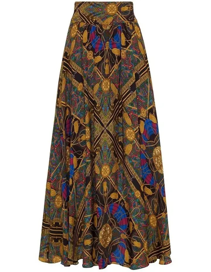 Sass & Bide One Day I Am Print Midi Skirt Multi Size 6 photo 4