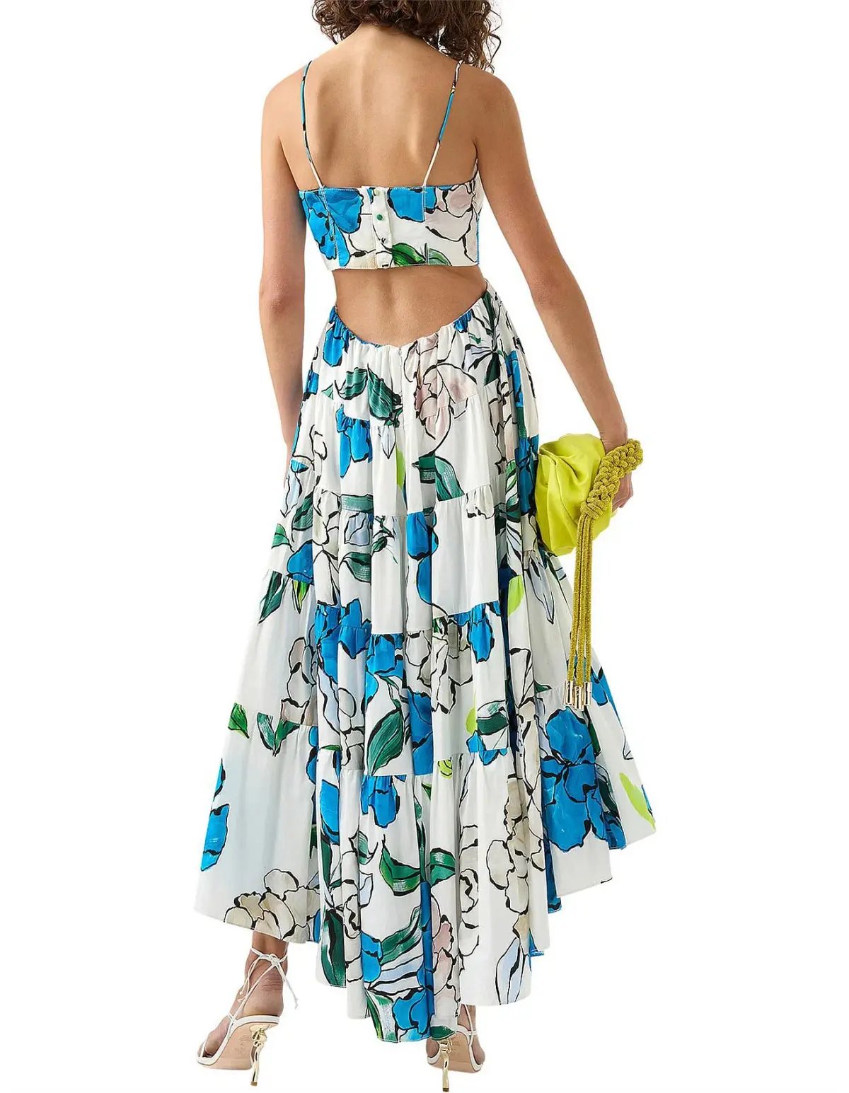 Aje Botanical Tiered Midi Dress Size 8 photo 2