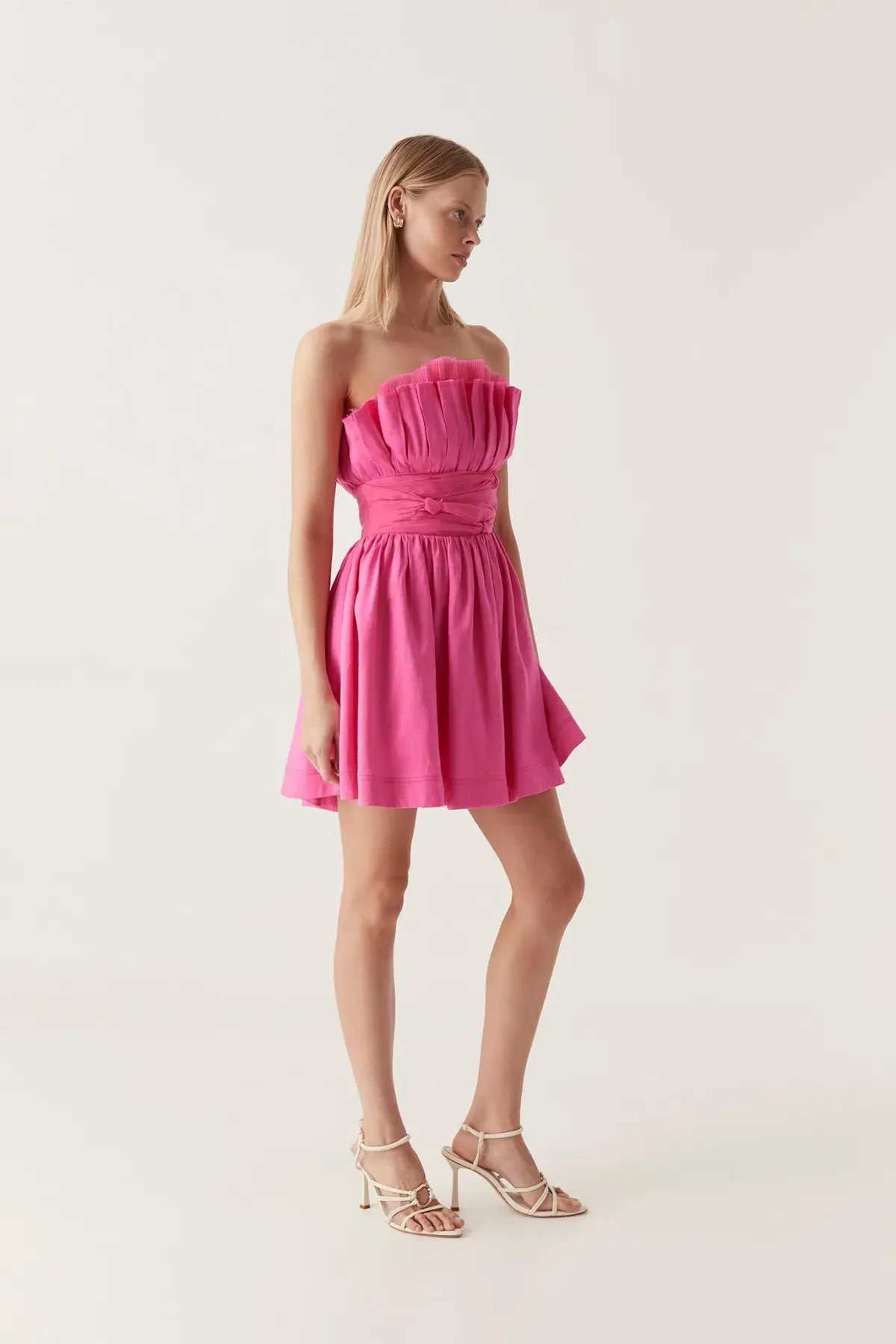 Aje Whisper Layered Mini Dress Pink Size 8 photo 2