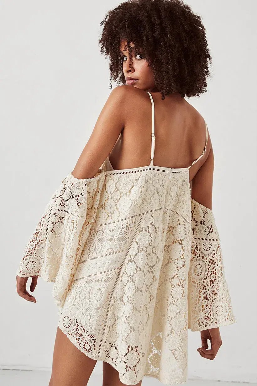 Spell and the Gypsy Imperial Lace Mini Dress Off White Size XS / AU 6 photo 2