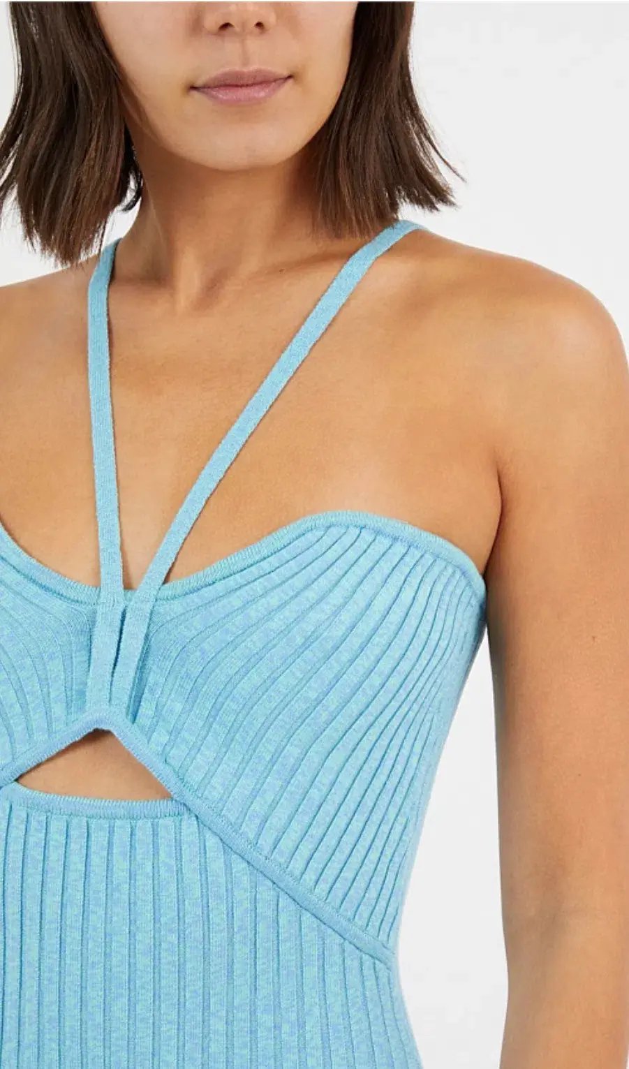 Anna Quan Galina Rib Knit Midi Dress Blue Size S / AU 8 photo 4