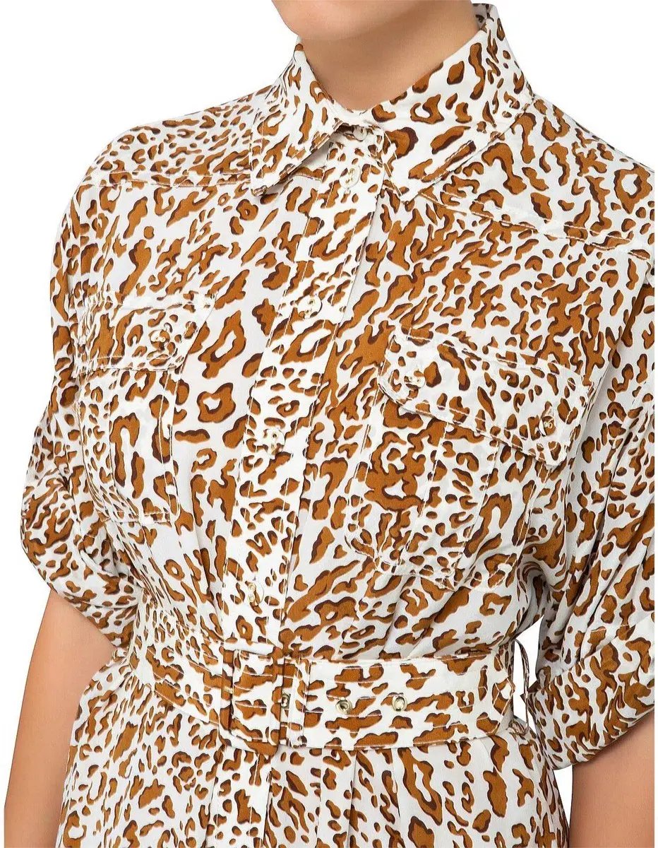 Zimmermann Utility Short Leopard Print Silk Dress | Size OP AU 6 photo 4