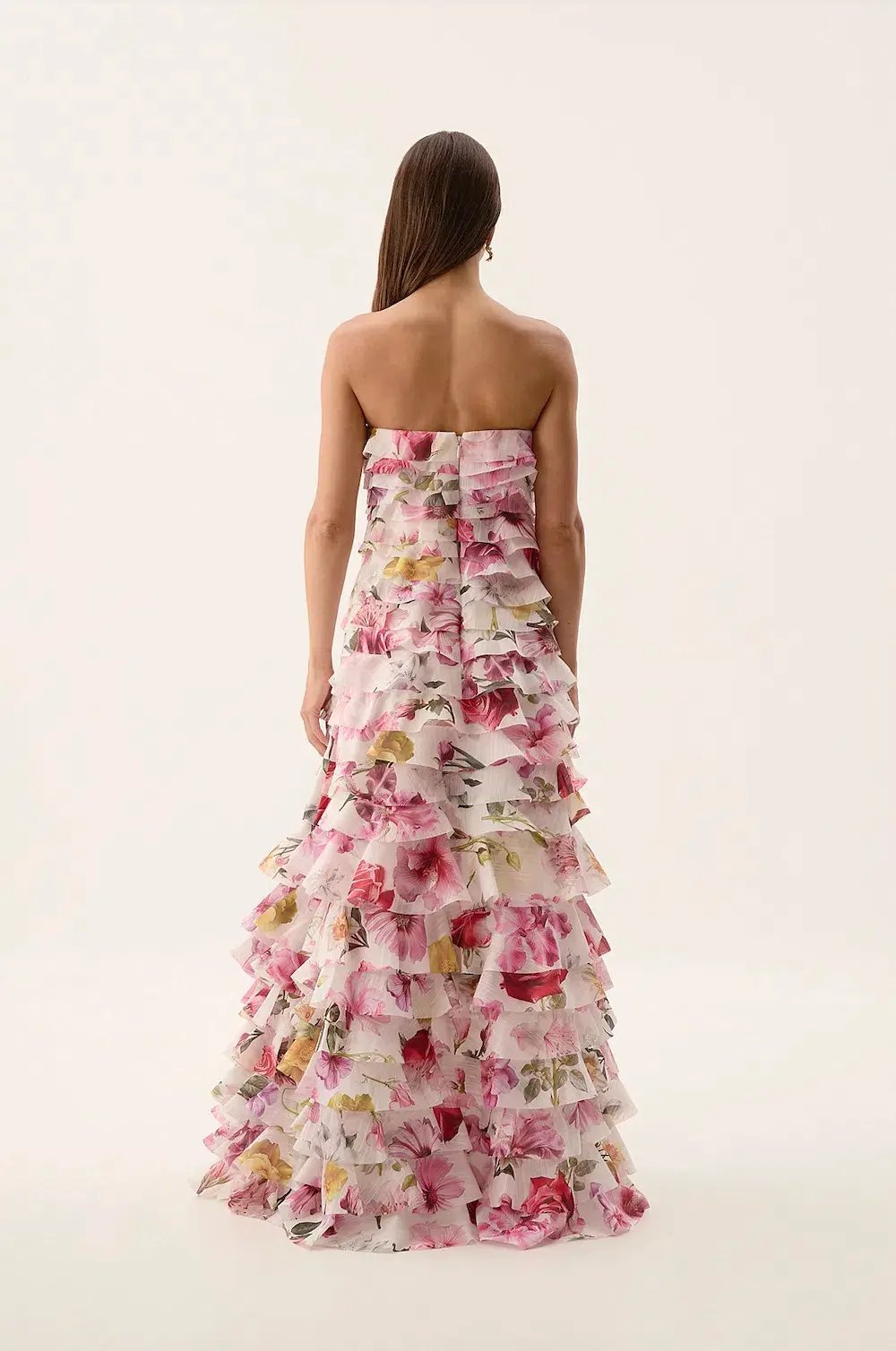 Aje Fleur Pleated Gown in Collage Floral Size AU 12 photo 2