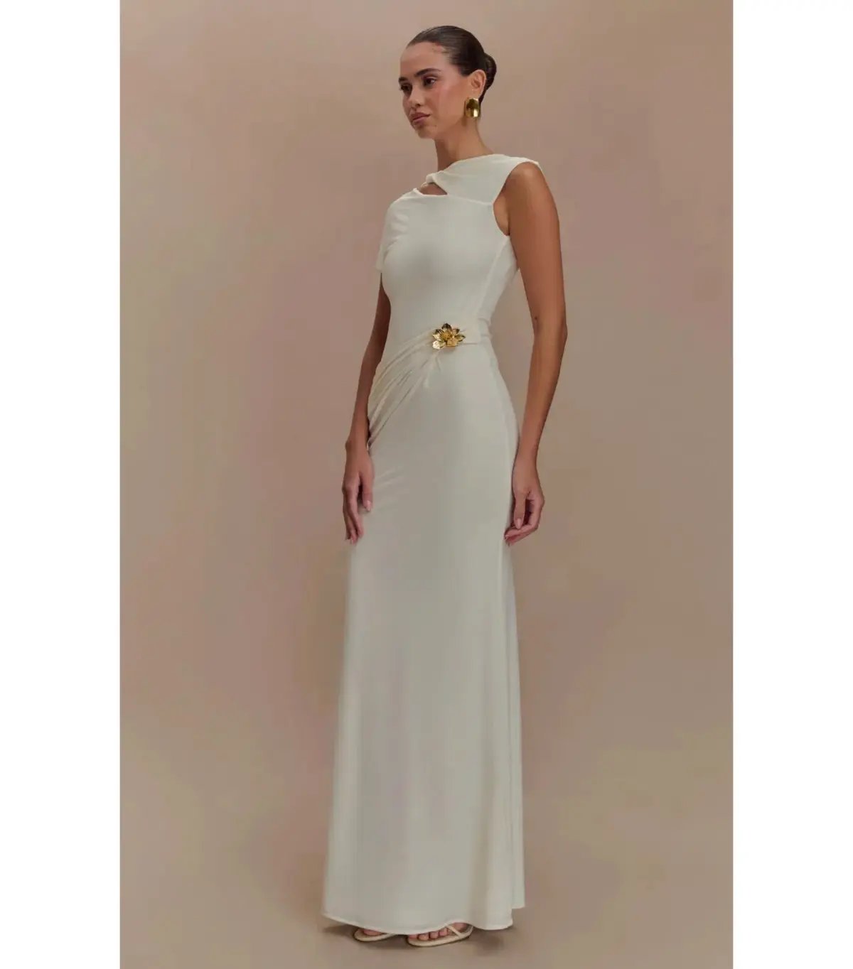 Meshki Kaida Slinky Maxi Dress Ivory Size S / AU 8 photo 2