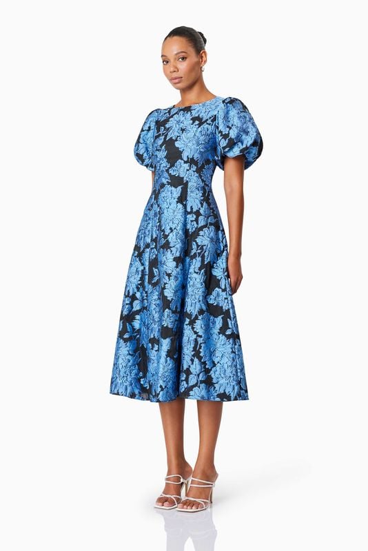 Elliatt Kayla Midi Dress - Blue Black photo 3