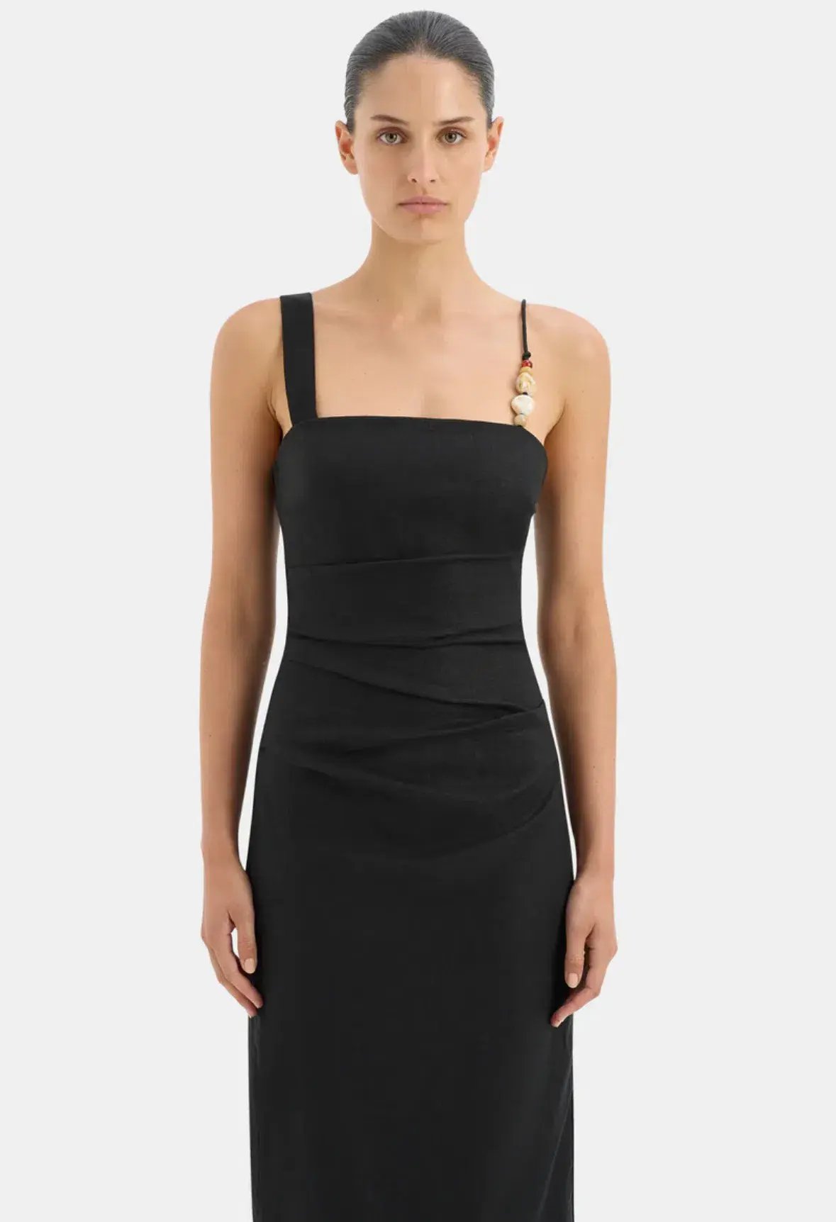 Sir The Label Antonia Beaded Midi Dress Black Size 1 / AU 8 photo 2