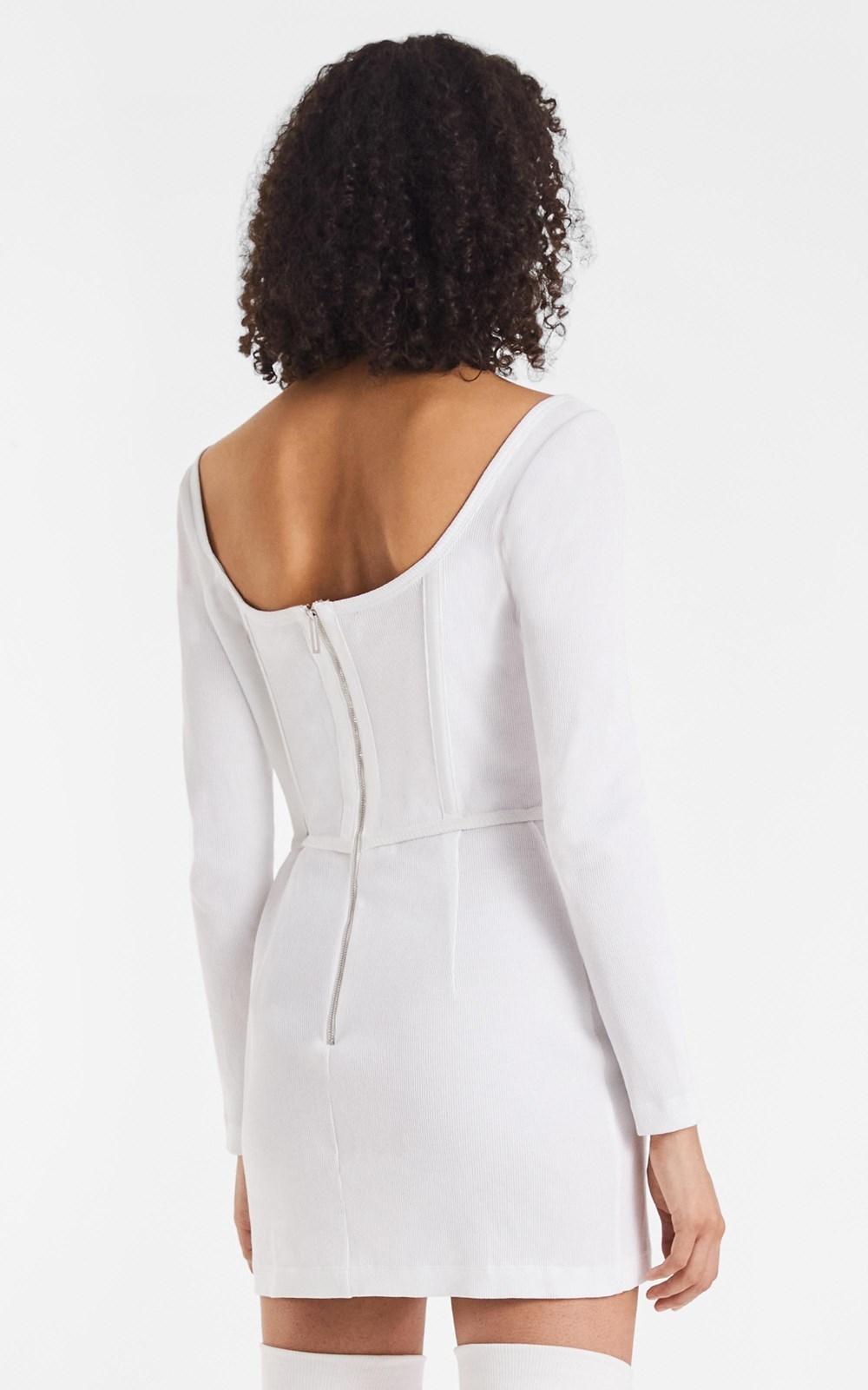 Dion Lee Rib Corset Mini Dress White Size 6 photo 4