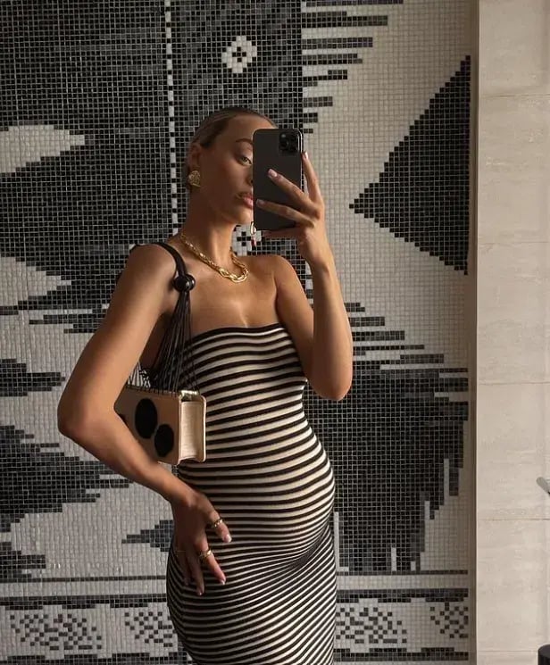 The Wolfgang Sunmor Knit Maxi Dress Black/White Size 10 photo 5