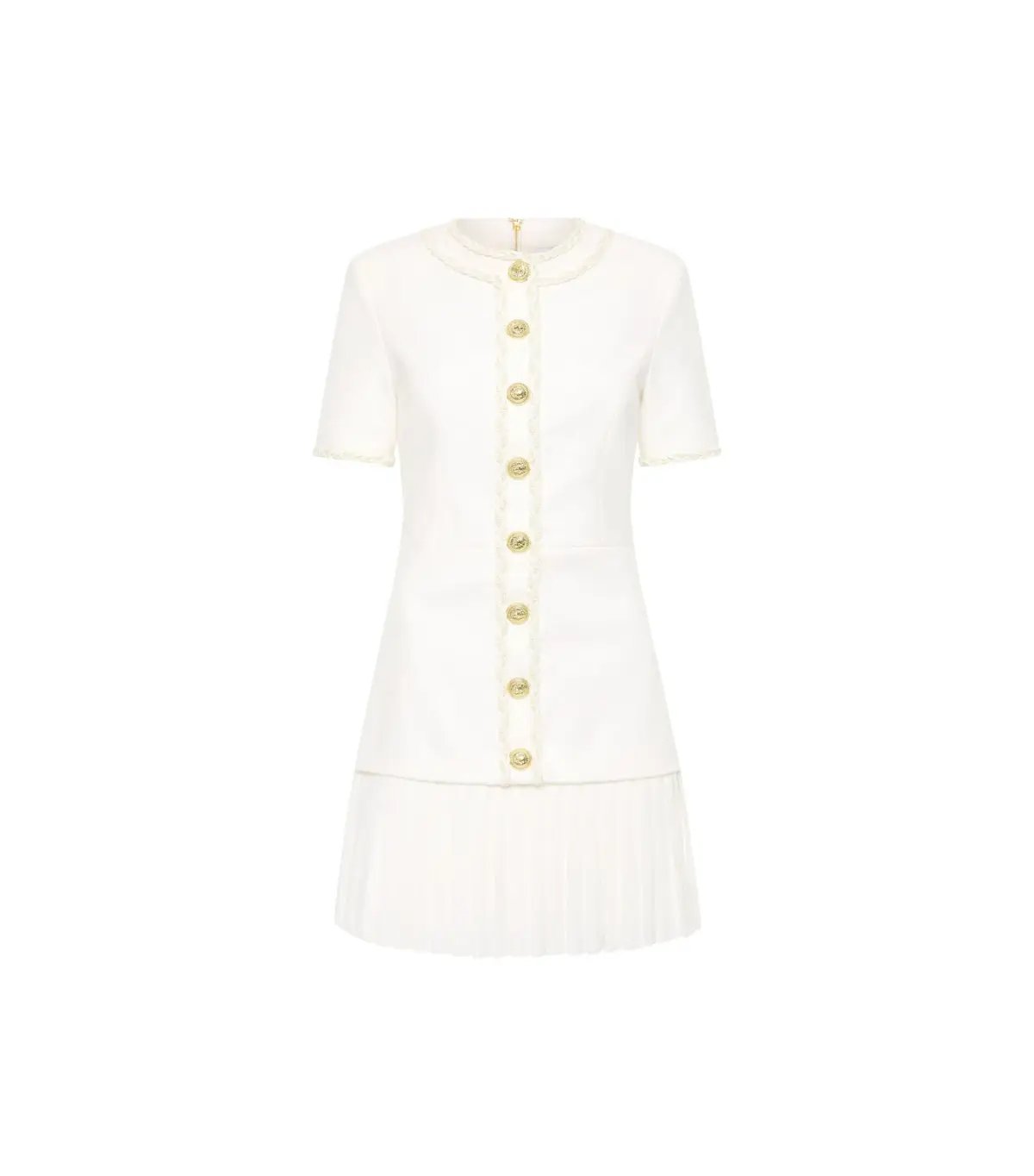 Rebecca Vallance The Clarisse Button Mini Dress White Size AU 10 photo 4