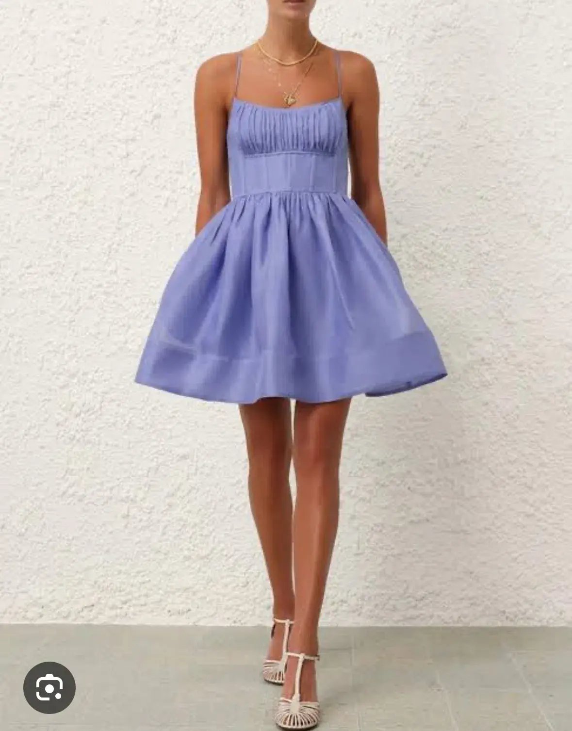 Zimmermann Natura Ruched Mini Dress Iris Purple Size 0P/Au 6 photo 6