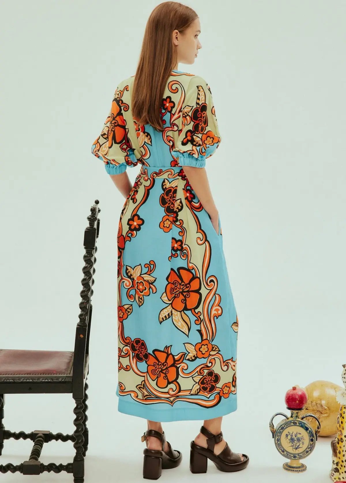 Alémais Ondine Wrap Midi Dress Multi Size 16 photo 3